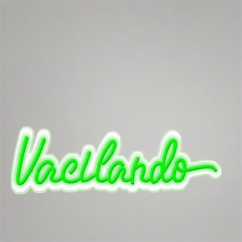 Maklaine LED Neon Wall Sign on Acrylic Panel in Green 30