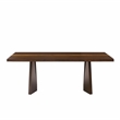 Maklaine Bamboo Dining Table in Coffee Finish