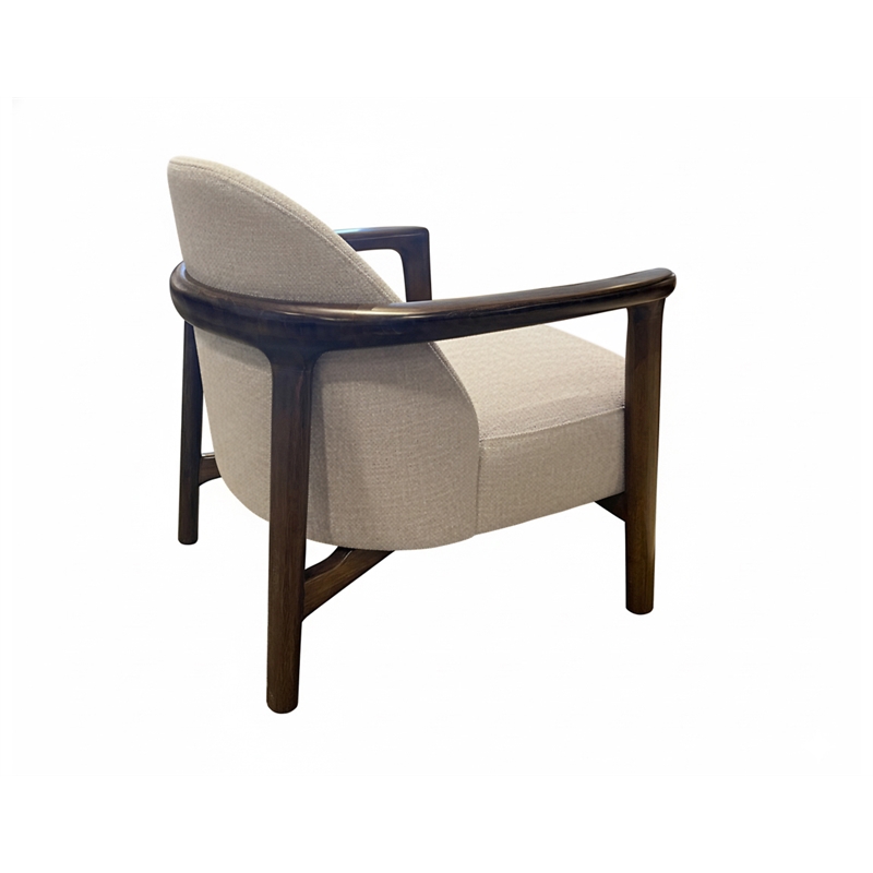 Maklaine Oakley Armchair with Polyester Upholstery in Porcelain