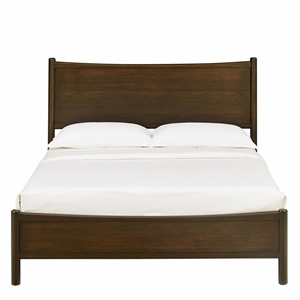 Maklaine King Bed in Solid Bamboo with Hand-Applied Coffee Finish