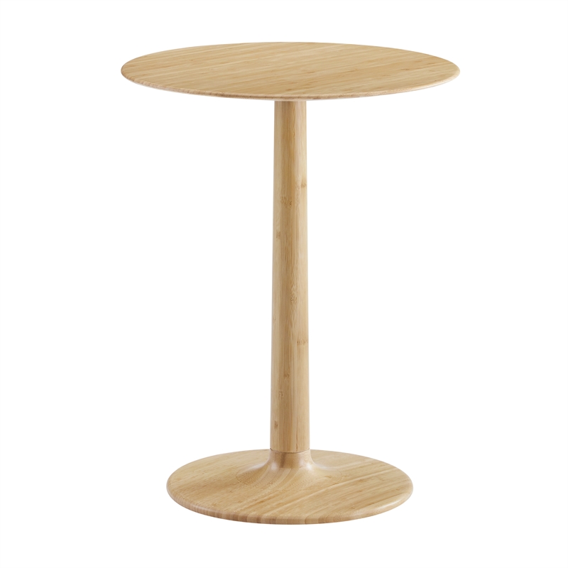 Maklaine Side Table Wheat Bamboo 20.75 in H x 16 in W x 16 in D