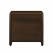 Maklaine Nightstand with Coffee Finish and Solid Bamboo Frame