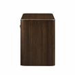 Maklaine Nightstand with Coffee Finish and Solid Bamboo Frame