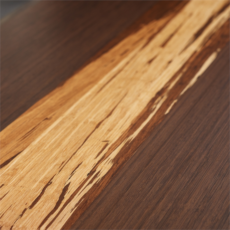 Maklaine Dining Table in Burgundy with Solid Bamboo Construction