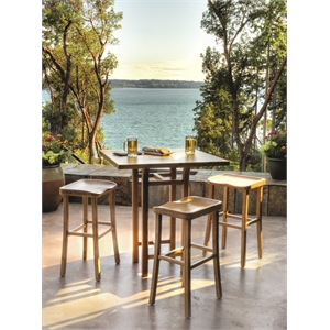 Maklaine Counter Height Table in Golden Finish