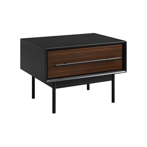 Maklaine 1 Drawer Nightstand with Drawer in Crimson Bamboo