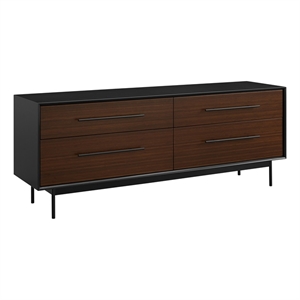 Maklaine 4 Drawer Double Dresser in Crimson Bamboo