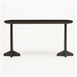 Maklaine Console Table in Charcoal Bamboo with Scratch-Resistant Protectors