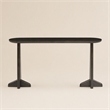 Maklaine Console Table in Charcoal Bamboo with Scratch-Resistant Protectors