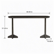 Maklaine Console Table in Charcoal Bamboo with Scratch-Resistant Protectors