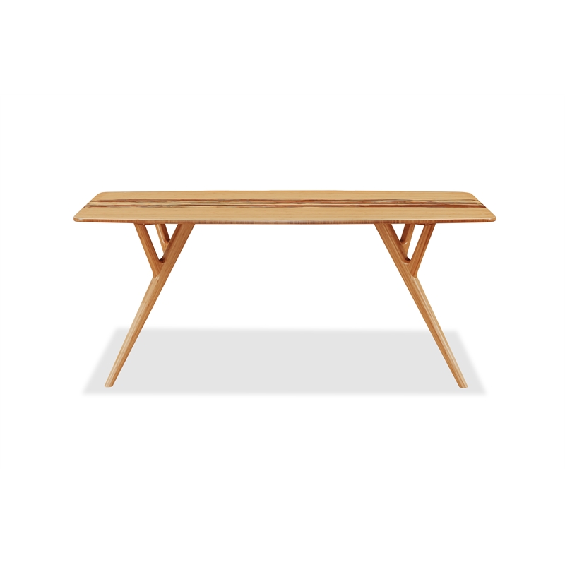 Maklaine Dining Table in Solid Bamboo with Golden Finish