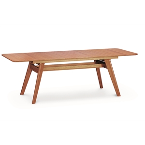 Maklaine 72 to 92&quot Extendable Bamboo Dining Table in Golden Finish