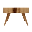 Maklaine Solid Bamboo Coffee Table with Storage Cubbies in Golden