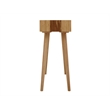 Maklaine Solid Bamboo Console Table with Storage Cubbies in Golden
