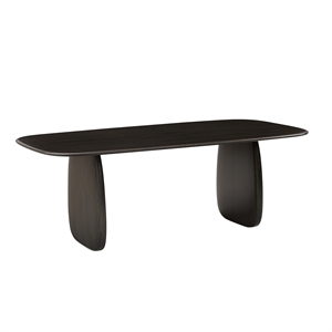 Maklaine 84&quot Premium Solid Bamboo Dining Table in Charcoal Finish