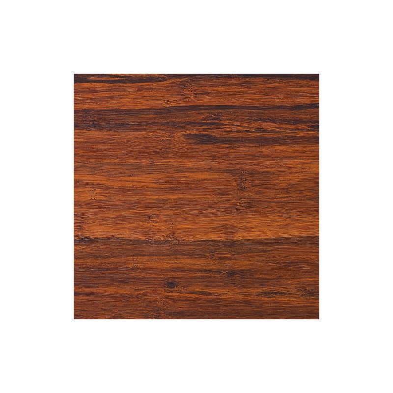 Maklaine Set of 2 Leather Exotic Bamboo Counter Stools in Chestnut