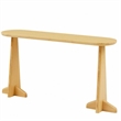 Maklaine Premium Solid Bamboo Entryway Console Table in Sand Finish