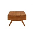 Maklaine Lift Top Bamboo Storage Coffee Table in Copper Finish