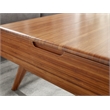 Maklaine Lift Top Bamboo Storage Coffee Table in Copper Finish