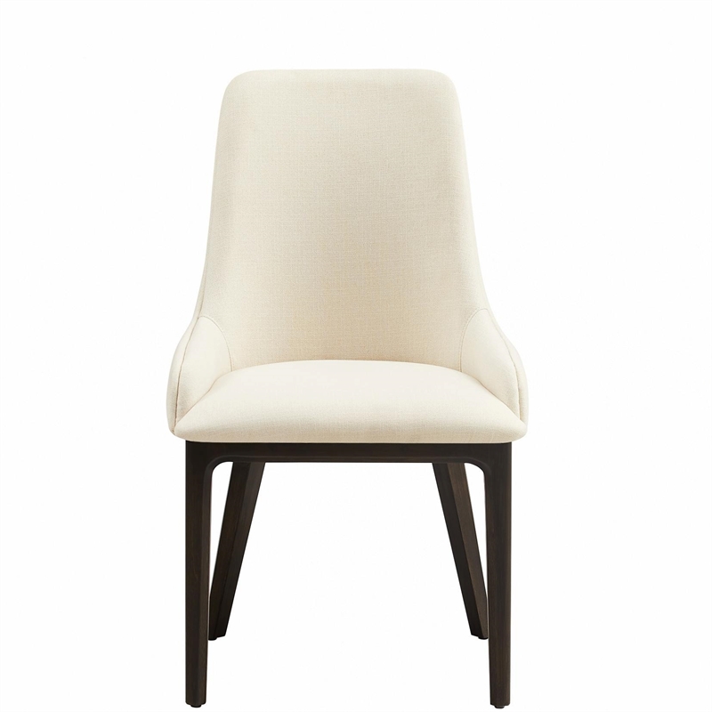 Maklaine Set of 2 Premium Bamboo Chairs with Performance Fabric in Charcoal