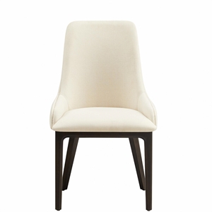 Maklaine Set of 2 Premium Bamboo Chairs with Performance Fabric in Charcoal