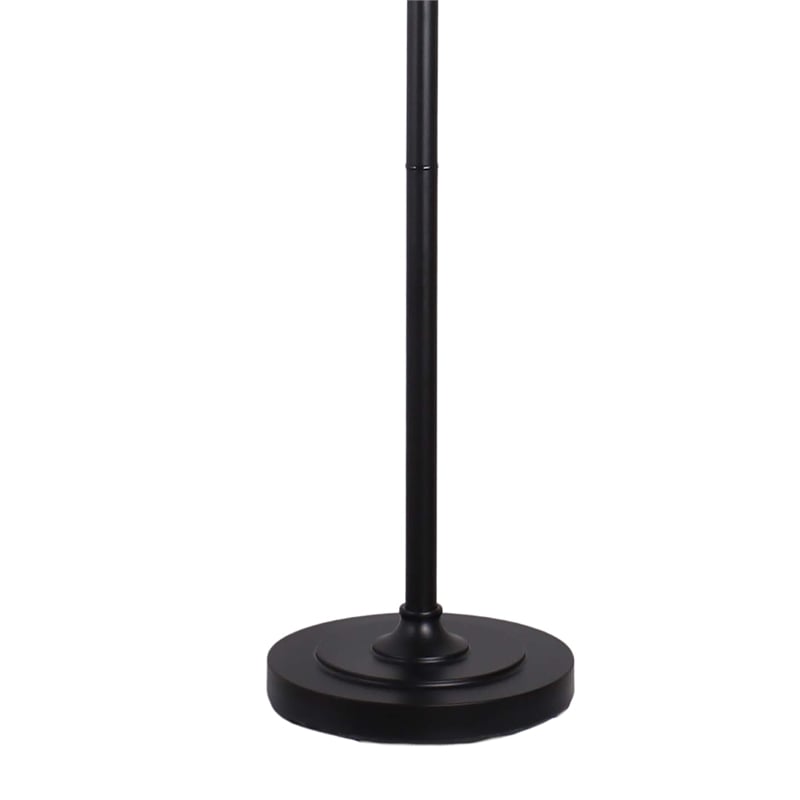 Maklaine Metal Floor Lamp with Smoked Glass Globes in Polished Chrome