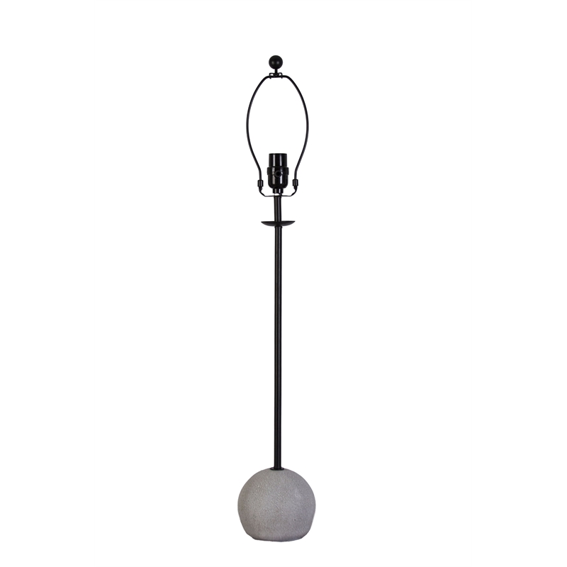 Maklaine Set of 2 Geometric Concrete Buffet Lamps in Matte Black