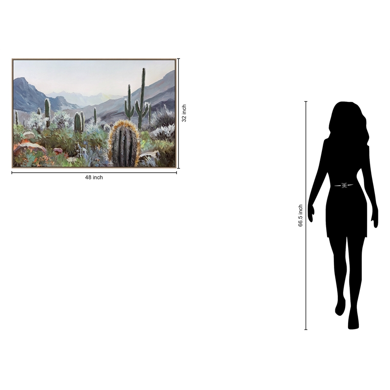 Maklaine Sonoran Vista II Hand-Embellished Canvas 32