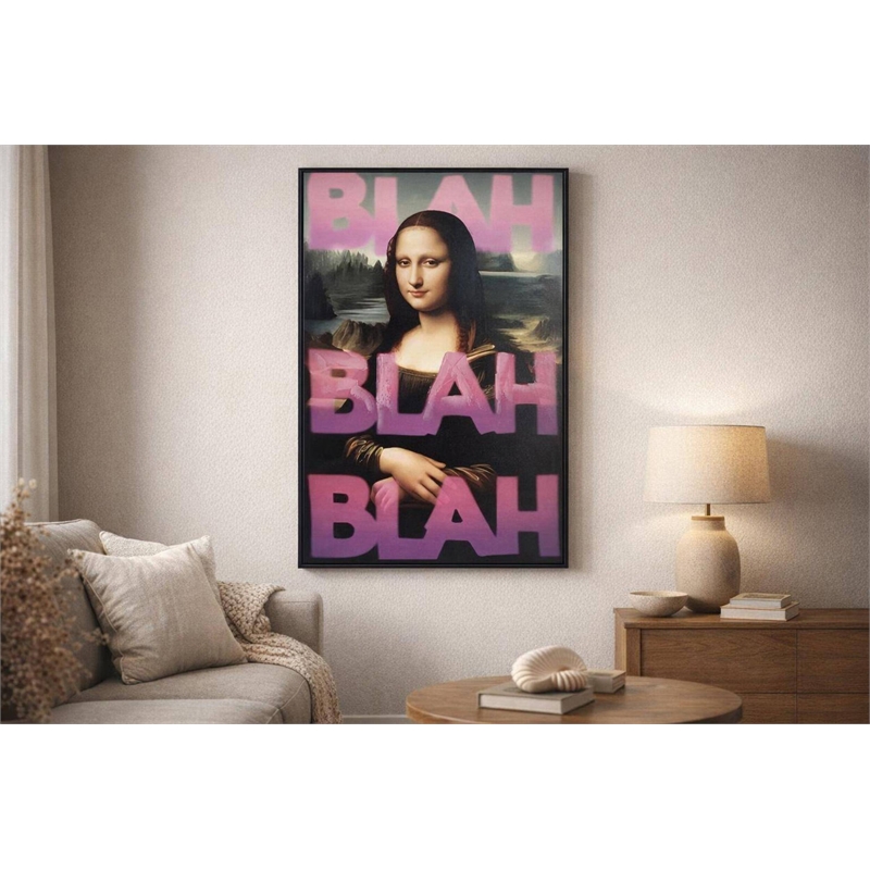Maklaine Blush Refrain Hand-Embellished Canvas 36