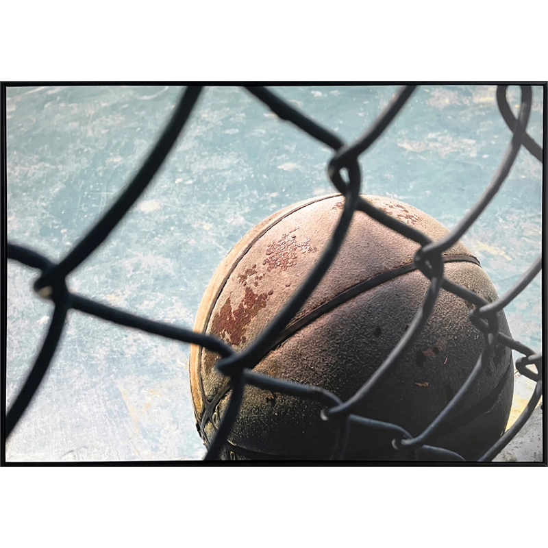 Maklaine Fence Line Court Framed Canvas 28