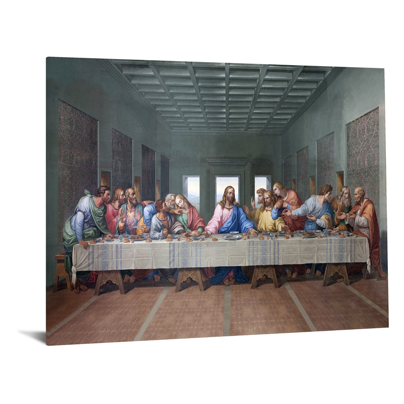 Maklaine Last Supper Tempered Glass Wall Art 60