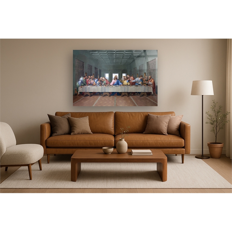 Maklaine Last Supper Tempered Glass Wall Art 60