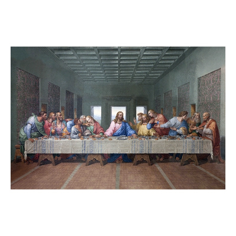 Maklaine Last Supper Tempered Glass Wall Art 60