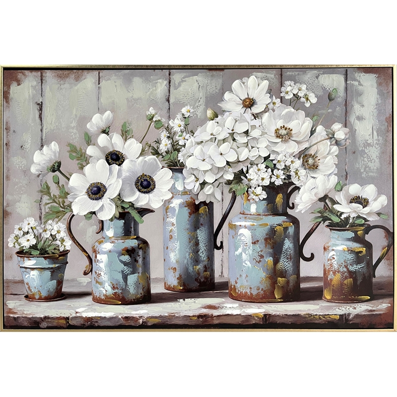 Maklaine Rustic Blossoms Study Framed Canvas 24