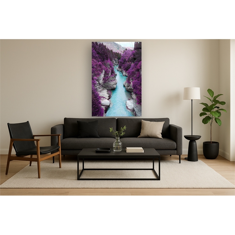 Maklaine Blooming Canyon Tempered Glass Art 40