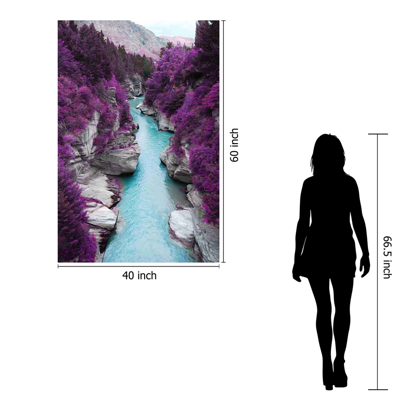 Maklaine Blooming Canyon Tempered Glass Art 40