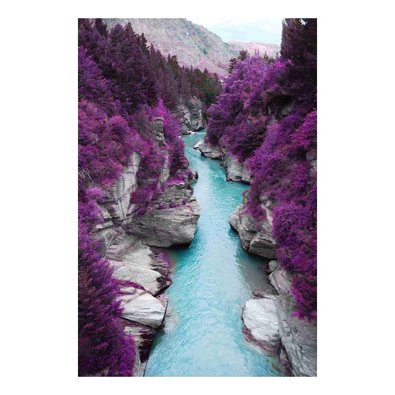 Maklaine Blooming Canyon Tempered Glass Art 40