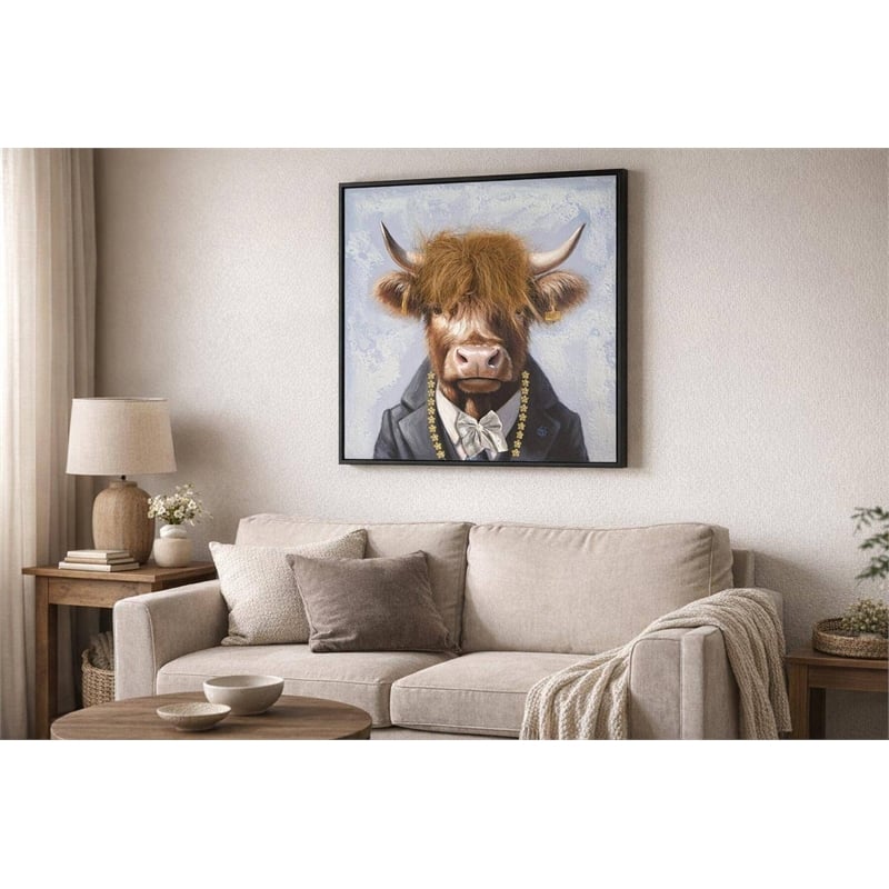 Maklaine Animal Honor Role I Framed Canvas 20