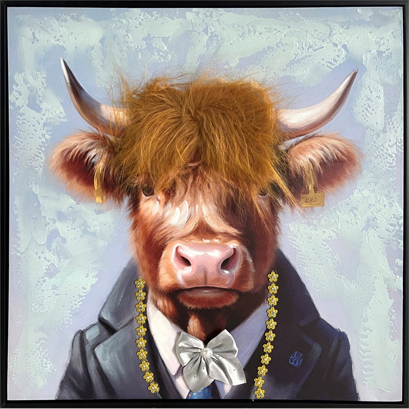 Maklaine Animal Honor Role I Framed Canvas 20