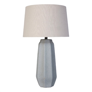 Maklaine 30&quot x 17&quot Ceramic Table Lamp in Speckled Soft Stone Finish