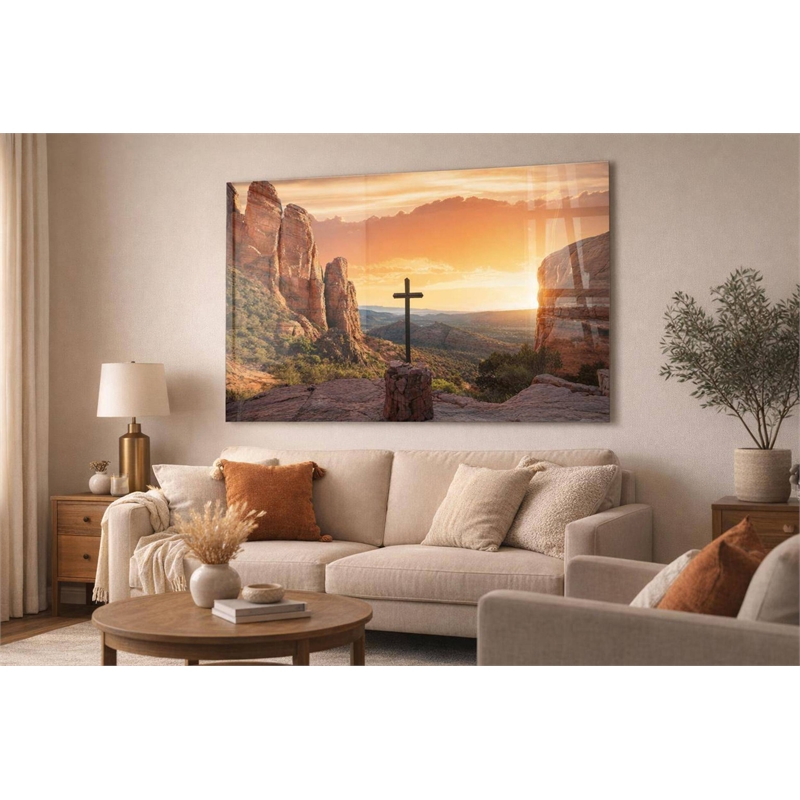 Maklaine Canyon Devotion Tempered Glass Wall Art 40