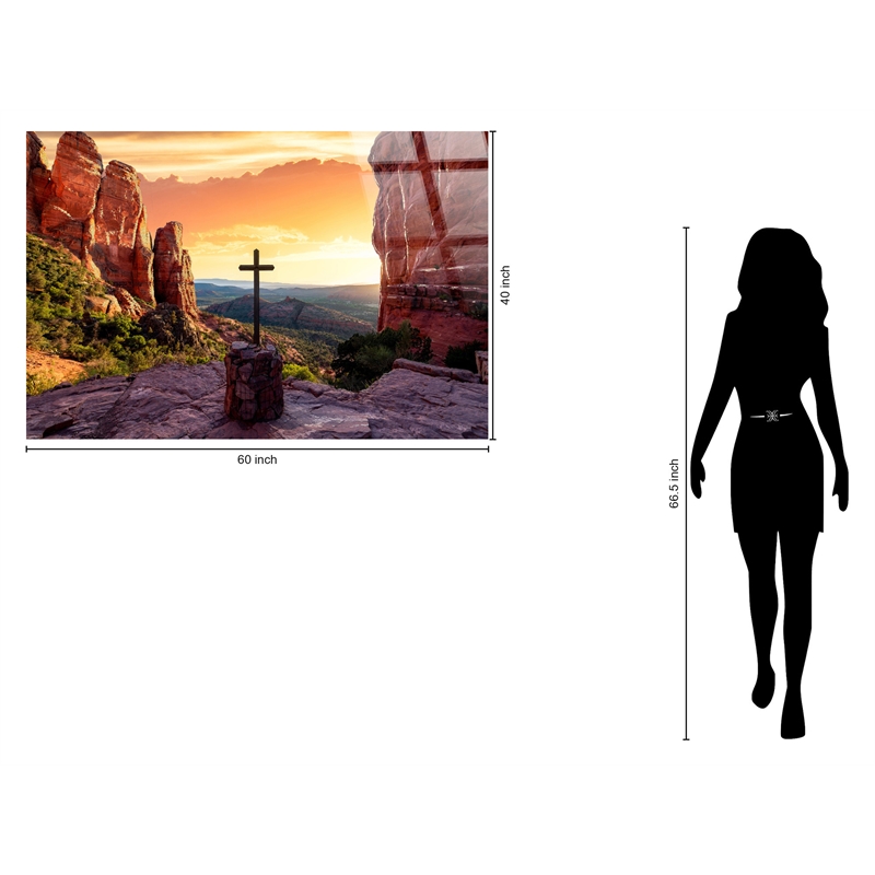Maklaine Canyon Devotion Tempered Glass Wall Art 40