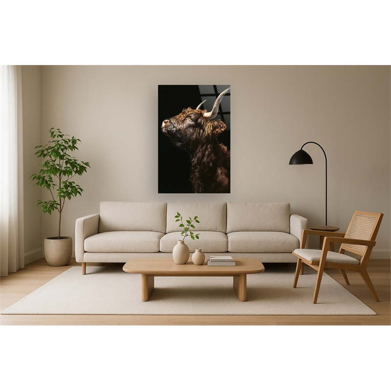 Maklaine Noble Highland Tempered Glass Wall Art 40