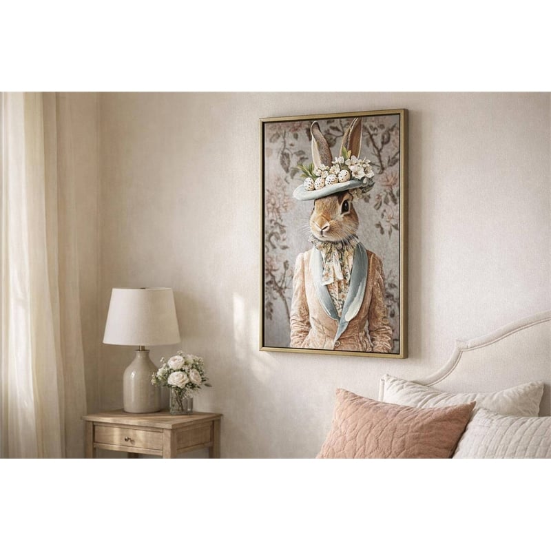 Maklaine Garden Hare I Framed Canvas Art 24