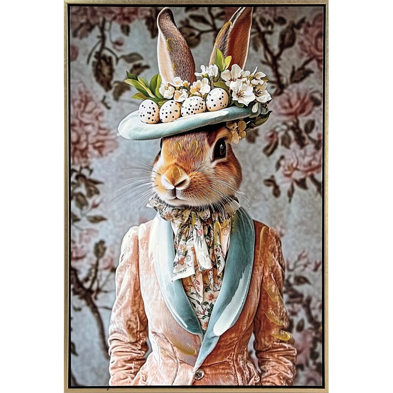 Maklaine Garden Hare I Framed Canvas Art 24