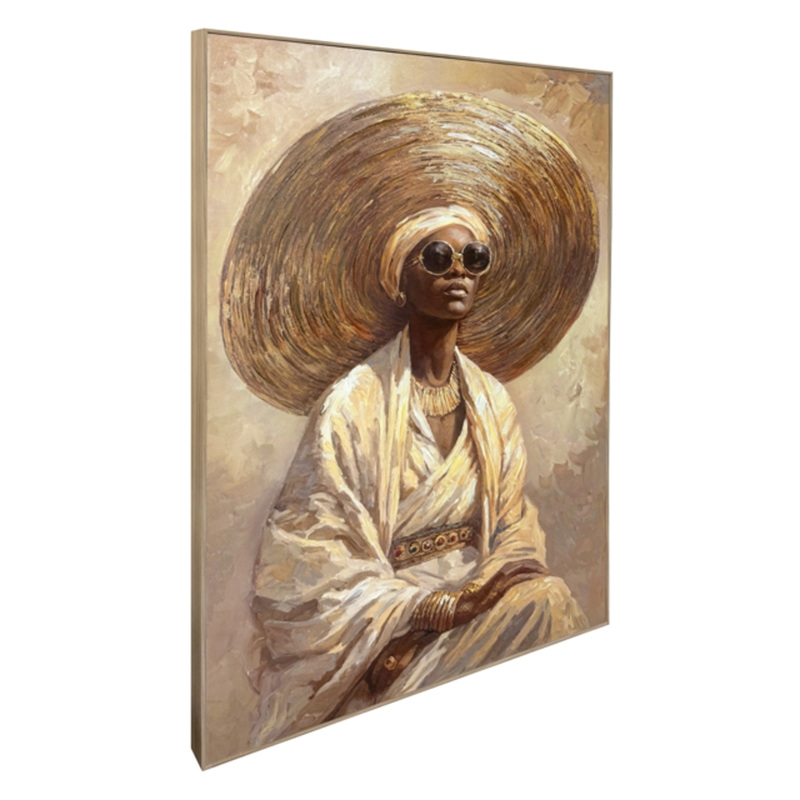 Maklaine Sunlit Muse I Hand-Embellished Canvas 48