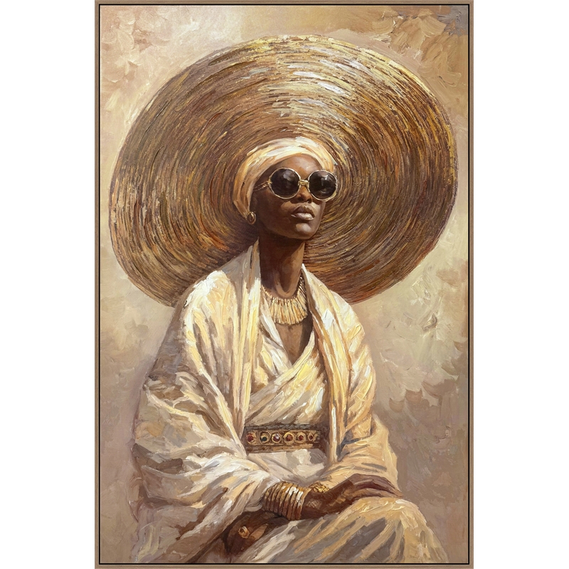 Maklaine Sunlit Muse I Hand-Embellished Canvas 48