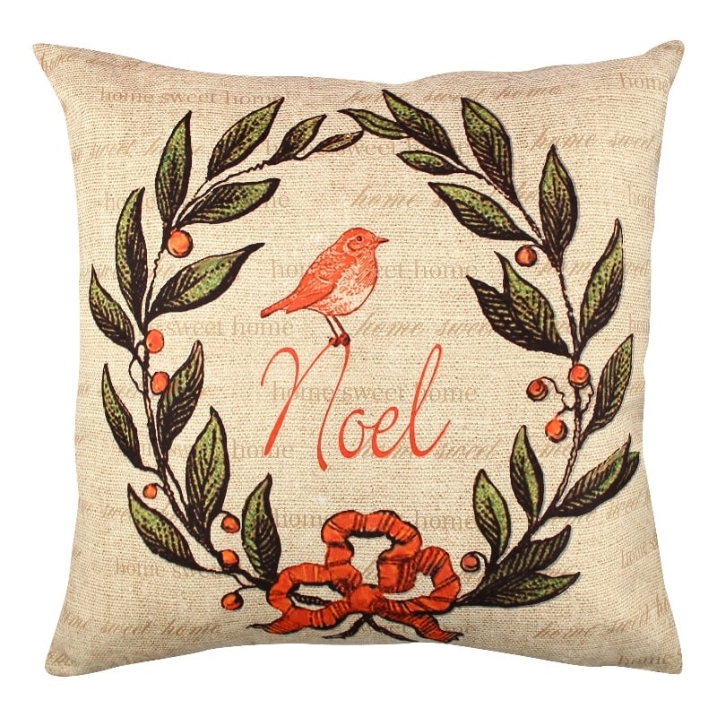 Maklaine Multicolor Throw Cushion with Silicone Filling and Concealed Zip