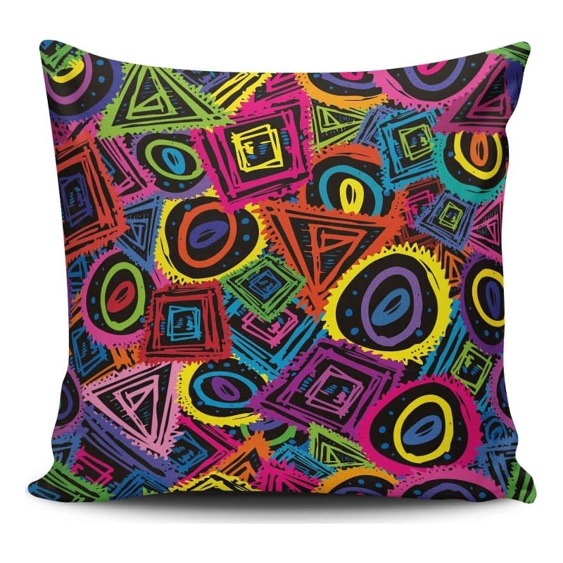 Maklaine 43 x 43 cm Multicolor Machine Washable Throw Pillow Cover