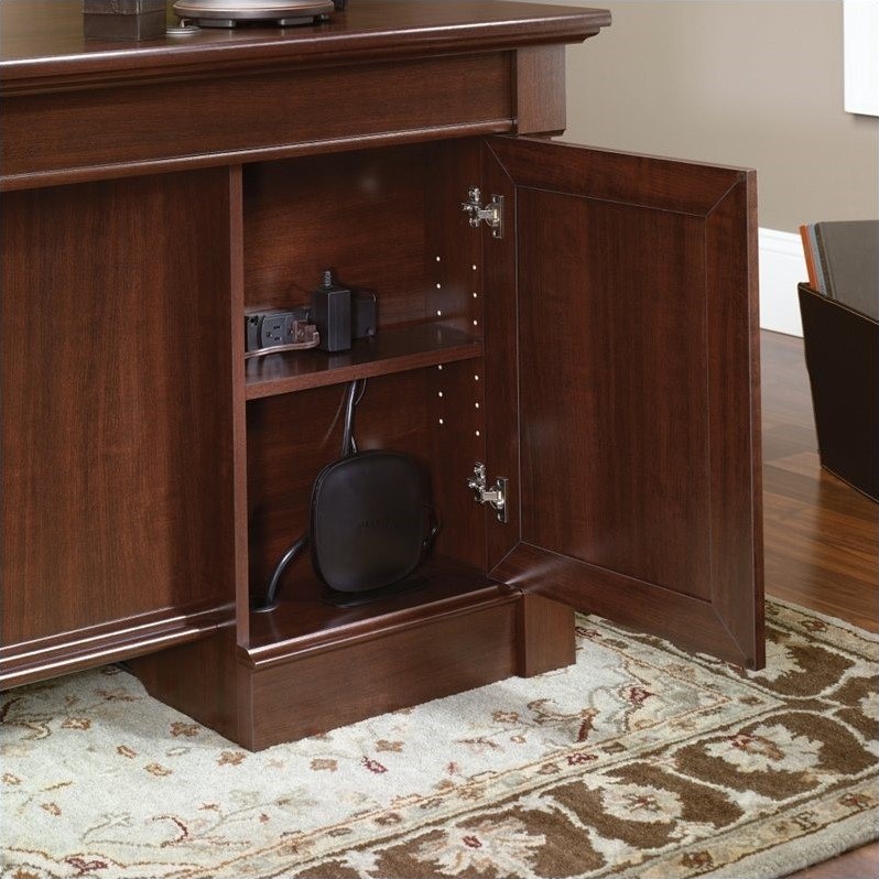 Kingfisher Lane Engineered Wood 6-Drawers Executive Desk in Select Cherry